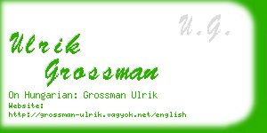 ulrik grossman business card